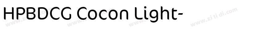 HPBDCG Cocon Light字体转换